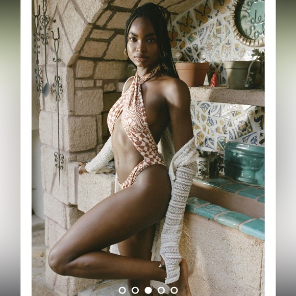 NWT!! Stone Fox Swim Free People Azalea One-Piece Swimsuit Tropic - Picture 6 of 6